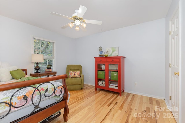 2906 Chapman Cir, Rock Hill, SC 29732 - bedroom with light wood-style floors, baseboards, and ceiling fan