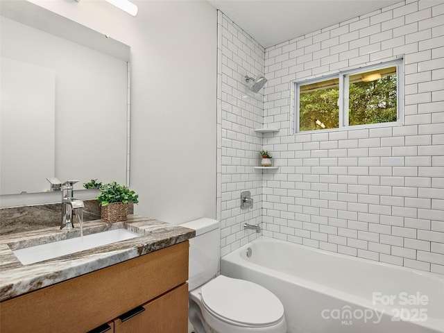 16 Emerson Poore Dr, Candler, NC 28715 - bathroom with shower / bathtub combination, toilet, and vanity