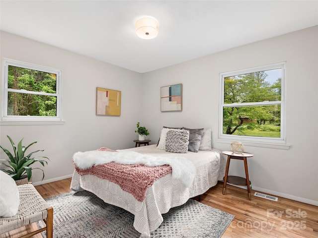 16 Emerson Poore Dr, Candler, NC 28715 - bedroom with multiple windows, light wood-type flooring, and baseboards