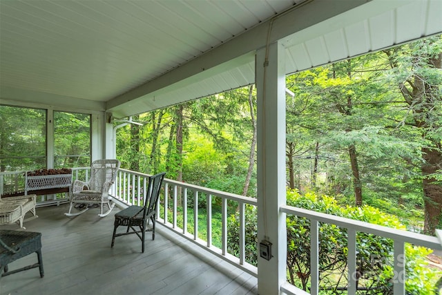 223 Assembly Dr, Montreat, NC 28757 - balcony with a forest view