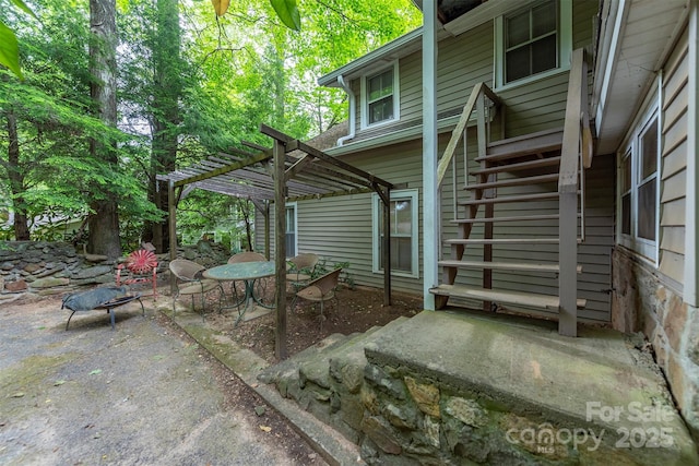 223 Assembly Dr, Montreat, NC 28757 - view of patio featuring a pergola