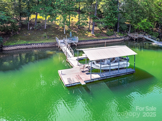 357 Lentz Landing Ln, Nebo, NC 28761 - dock area featuring a water view and boat lift