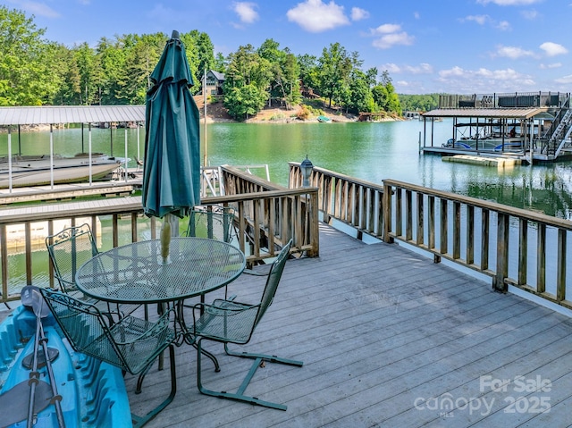 357 Lentz Landing Ln, Nebo, NC 28761 - dock with a water view and boat lift