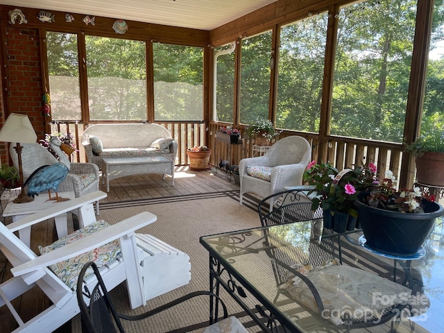 357 Lentz Landing Ln, Nebo, NC 28761 - sunroom featuring an outdoor living space