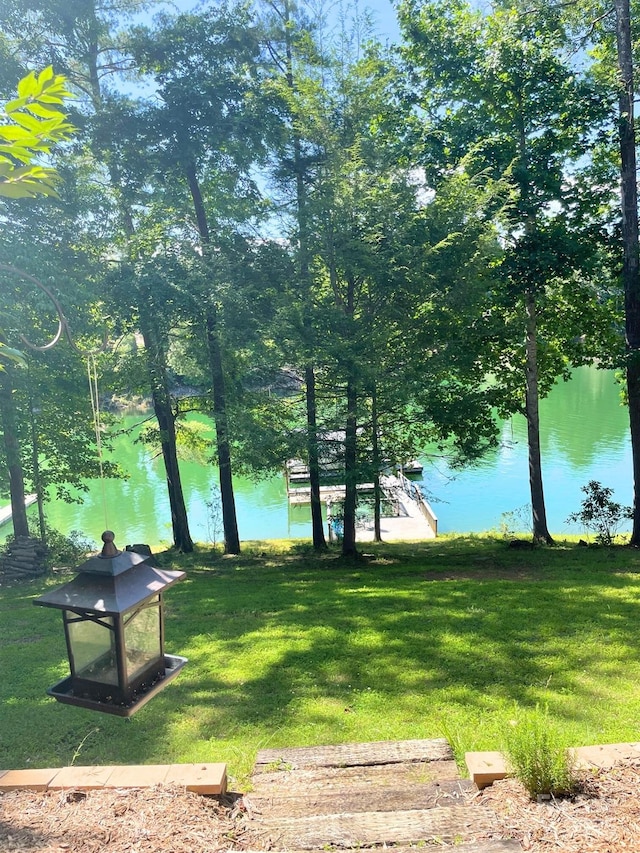 357 Lentz Landing Ln, Nebo, NC 28761 - view of community featuring a water view and a lawn