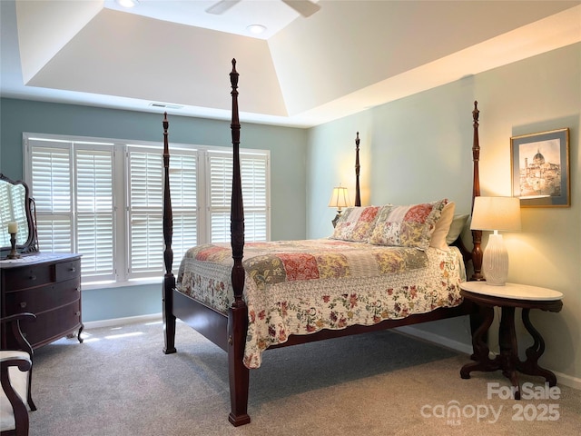 357 Lentz Landing Ln, Nebo, NC 28761 - carpeted bedroom featuring baseboards and lofted ceiling