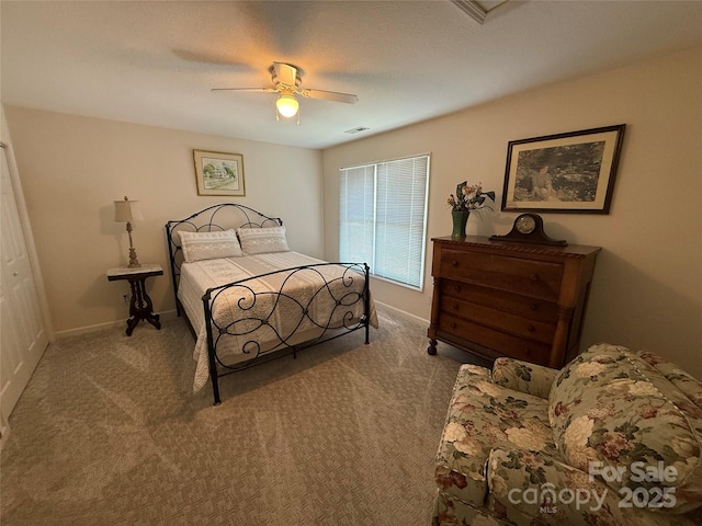 357 Lentz Landing Ln, Nebo, NC 28761 - bedroom with carpet flooring and ceiling fan
