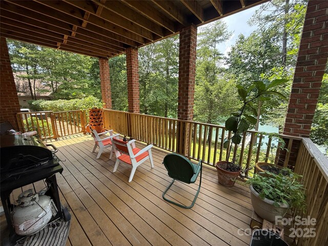 357 Lentz Landing Ln, Nebo, NC 28761 - deck featuring grilling area