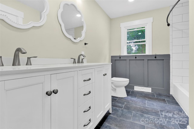 1501 E Church St, Cherryville, NC 28021 - full bath featuring toilet, double vanity, and shower / bath combination