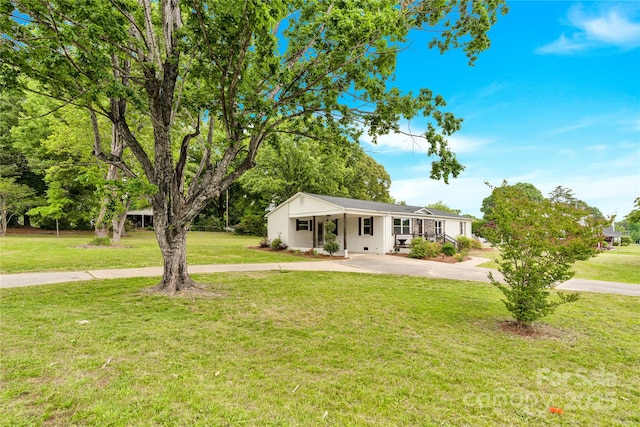 1501 E Church St, Cherryville, NC 28021 - ranch-style home featuring a front yard and concrete driveway