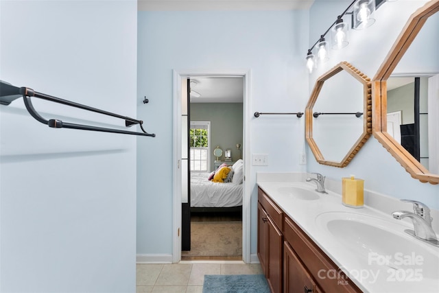 2485 Shanklin Ln, Denver, NC 28037 - ensuite bathroom featuring tile patterned floors, baseboards, and double vanity