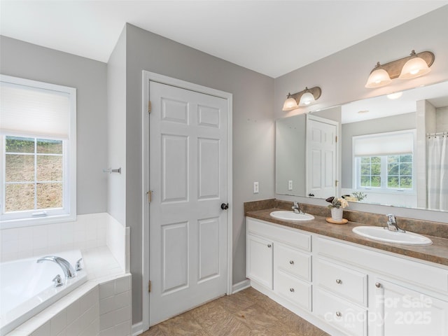 2600 Crabtree Rd, Waynesville, NC 28785 - full bath featuring double vanity and a garden tub