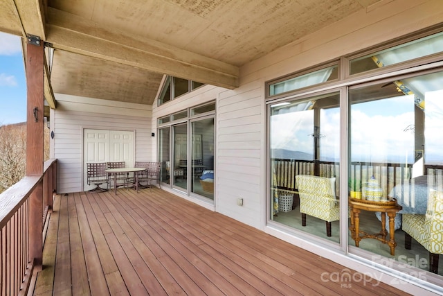143 Wildflower Ln, Sugar Mountain, NC 28604 - view of wooden terrace