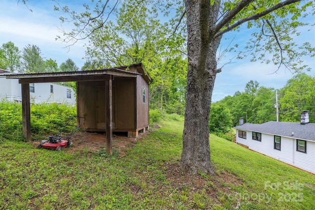 3614 Frank Whisnant Rd, Morganton, NC 28655 - view of grassy yard with an outdoor structure