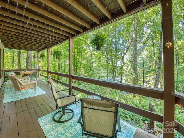 76 Shirley Dr, Maggie Valley, NC 28751 - deck with an outdoor living space