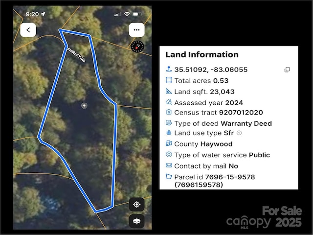 76 Shirley Dr, Maggie Valley, NC 28751 - map / location with property parcel outlined