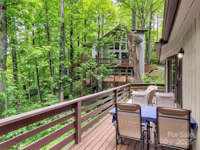 76 Shirley Dr, Maggie Valley, NC 28751 - view of wooden deck