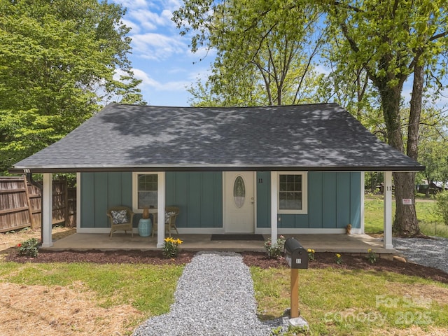 11 Mountain View Anx, Old Fort, NC 28762 - view of front of home featuring covered porch, board and batten siding, and roof with shingles