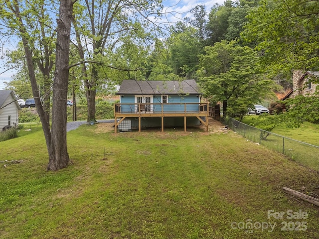 11 Mountain View Anx, Old Fort, NC 28762 - back of property with a deck and stairs