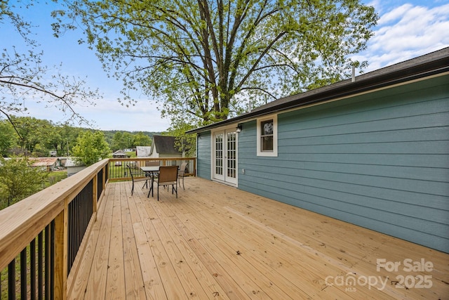 11 Mountain View Anx, Old Fort, NC 28762 - wooden terrace featuring outdoor dining space and french doors
