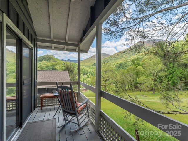 336 Stoney Ridge Loop, Maggie Valley, NC 28751 - balcony with a mountain view