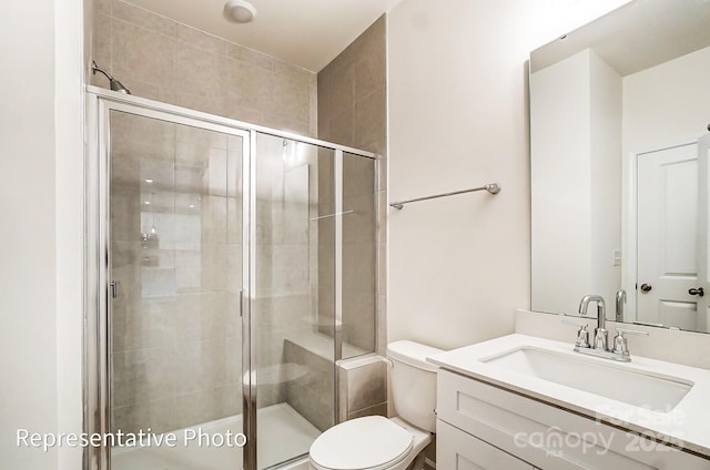 8619 Frank Grier Rd Unit 3, Charlotte, NC 28215 - full bathroom with a shower stall, toilet, and vanity