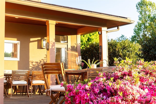 view of patio / terrace with a wooden deck