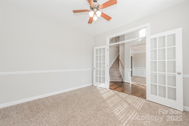 10008 King George Ln, Waxhaw, NC 28173 - unfurnished bedroom with carpet floors and a ceiling fan