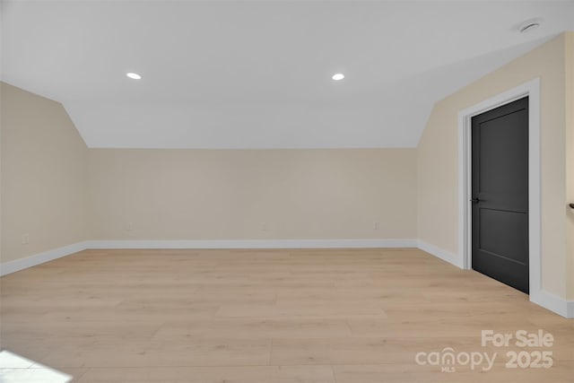 1141 Harper Lee Dr, Newton, NC 28658 - additional living space featuring vaulted ceiling, light wood-type flooring, and recessed lighting