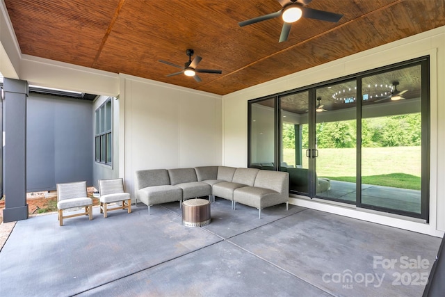 1141 Harper Lee Dr, Newton, NC 28658 - view of patio / terrace featuring ceiling fan and outdoor lounge area