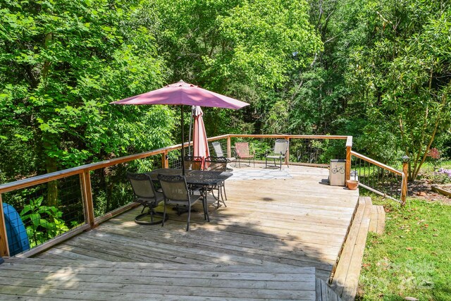 7328 S Providence Rd, Waxhaw, NC 28173 - deck with outdoor dining area