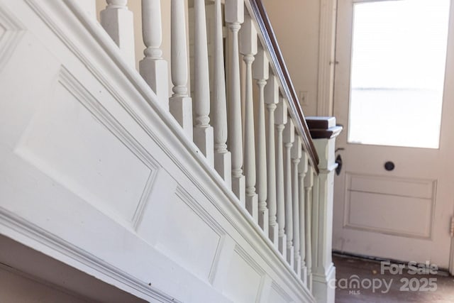 view of stairway