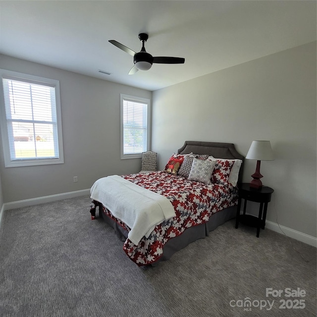 5118 Regents Park Dr, Hickory, NC 28602 - carpeted bedroom with baseboards and ceiling fan