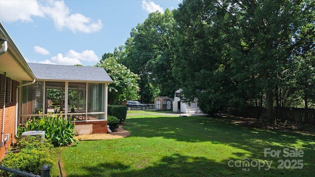 6003 Woodbridge Rd, Charlotte, NC 28227 - view of yard featuring a sunroom
