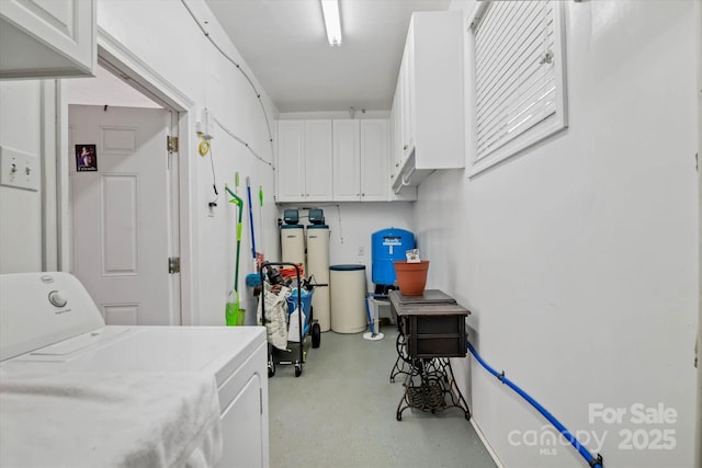 6003 Woodbridge Rd, Charlotte, NC 28227 - laundry room with cabinet space and independent washer and dryer