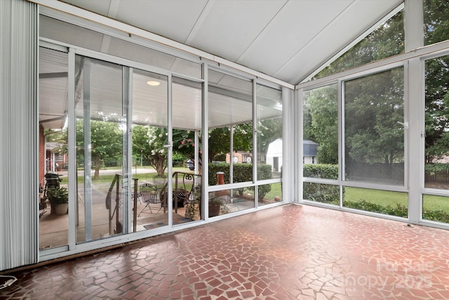 6003 Woodbridge Rd, Charlotte, NC 28227 - unfurnished sunroom with vaulted ceiling