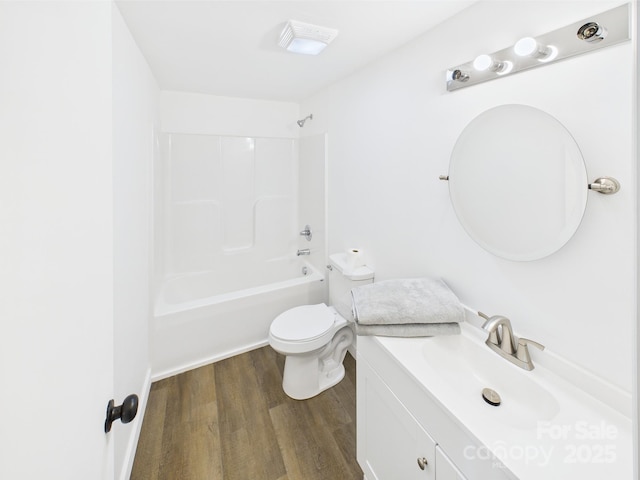 120 Hepler Rd, Taylorsville, NC 28681 - bathroom featuring wood finished floors, toilet, vanity, and  shower combination