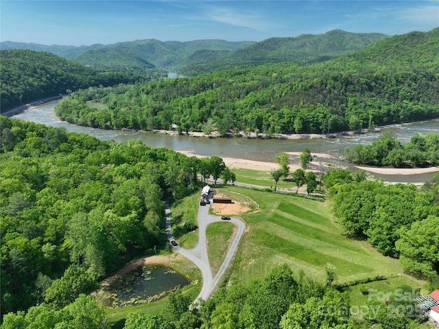 150 Easy St, Hot Springs, NC 28743 - aerial view of a heavily wooded area and a water and mountain view