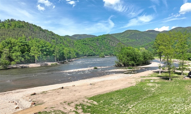 150 Easy St, Hot Springs, NC 28743 - view of mountain backdrop featuring a heavily wooded area and a large body of water