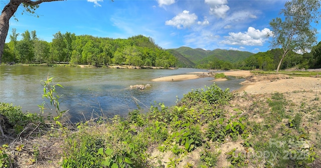 150 Easy St, Hot Springs, NC 28743 - water view with a mountainous background and a forest