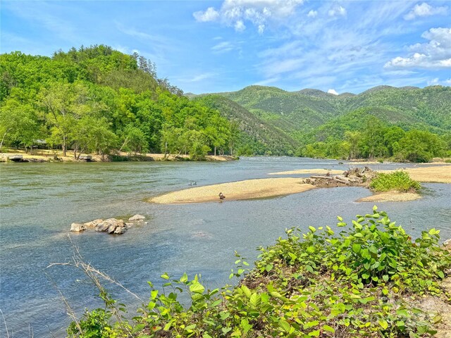 150 Easy St, Hot Springs, NC 28743 - water view with a mountainous background and a forest