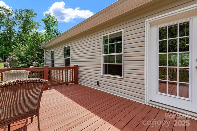 view of wooden deck