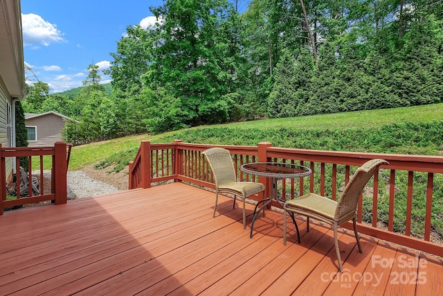 view of wooden terrace