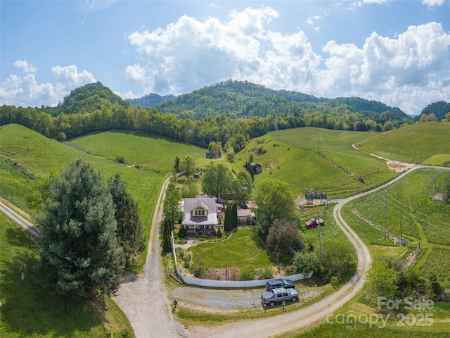 10 Gardening Frog Trl, Waynesville, NC 28785 - aerial view of sparsely populated area with a mountainous background and a pastoral area