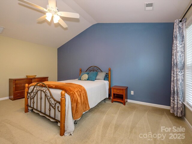 3224 Dunbar Ln, Fort Mill, SC 29707 - bedroom with carpet, lofted ceiling, multiple windows, and baseboards