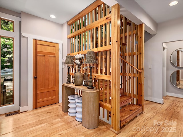 11 Kenilworth Rd, Asheville, NC 28803 - foyer featuring wood finished floors, baseboards, and recessed lighting