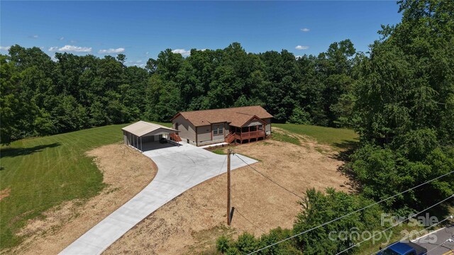 3499 Fairview Rd, Nebo, NC 28761 - view from above of property with a forest
