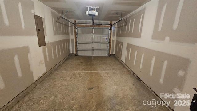 5823 Natick Dr, Charlotte, NC 28214 - garage with a garage door opener and electric panel