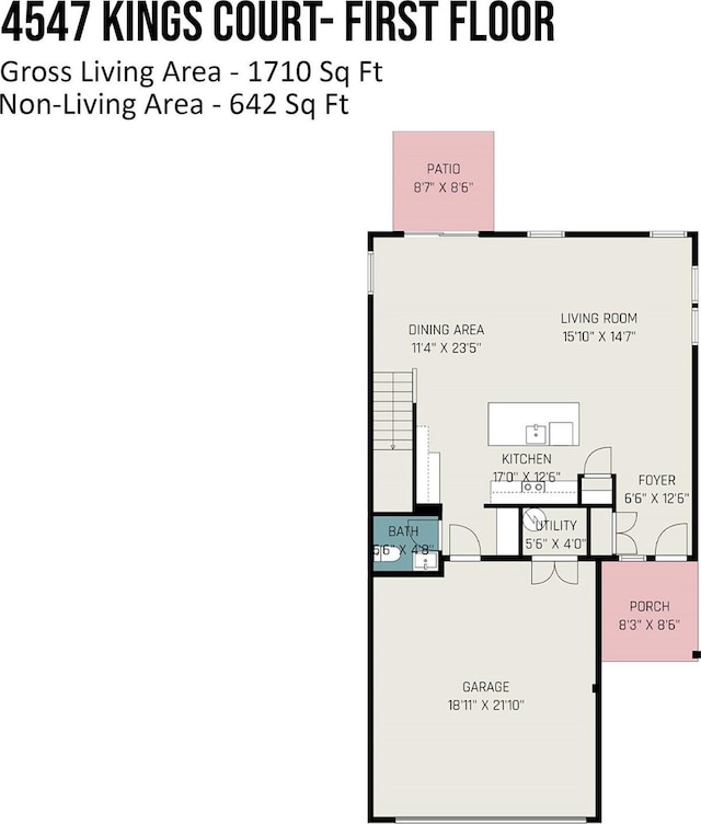 4547 Kings Ct, Hickory, NC 28602 - view of property floor plan