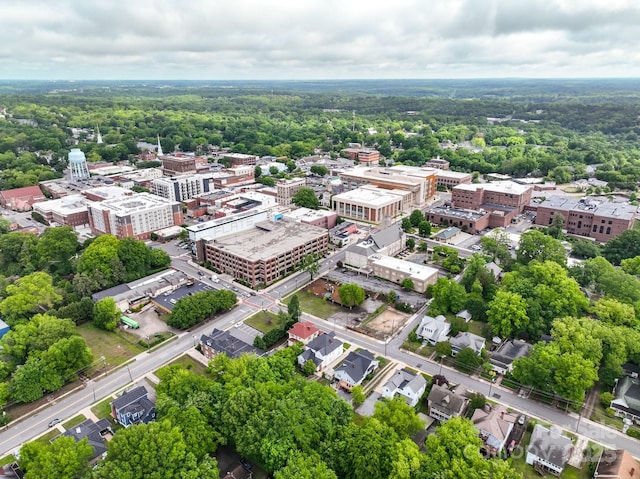 bird's eye view of a heavily wooded area